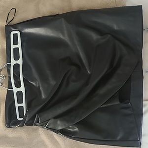 PU Fake Leather Skirt